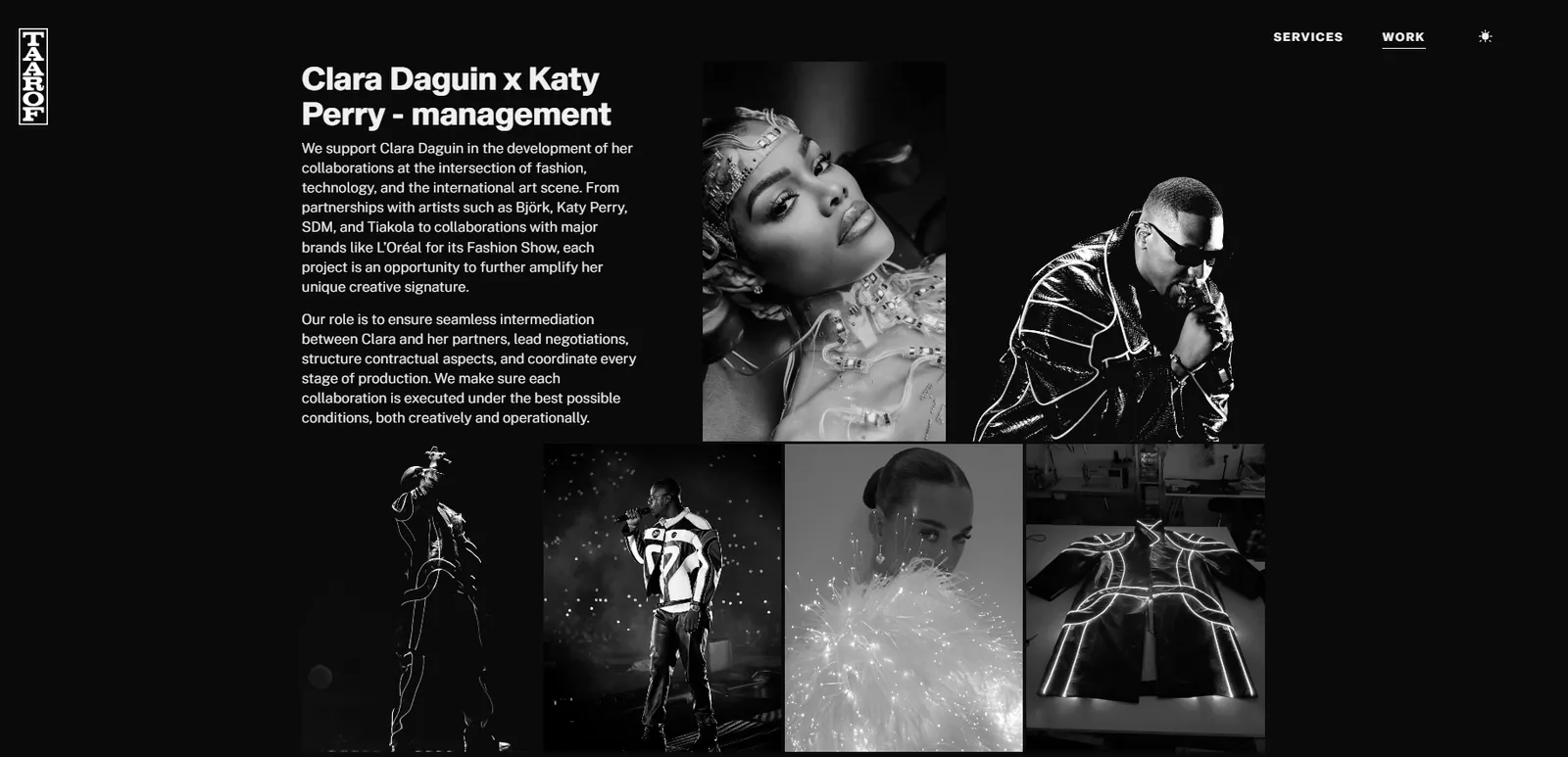 Page projet Clara Daguin sur le site Taarof