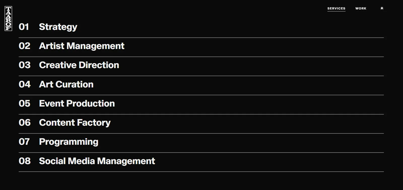 Liste des services sur le site Taarof