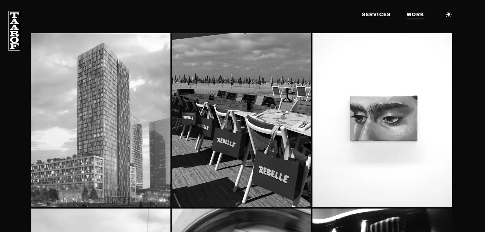 Grille des projets sur le site Taarof